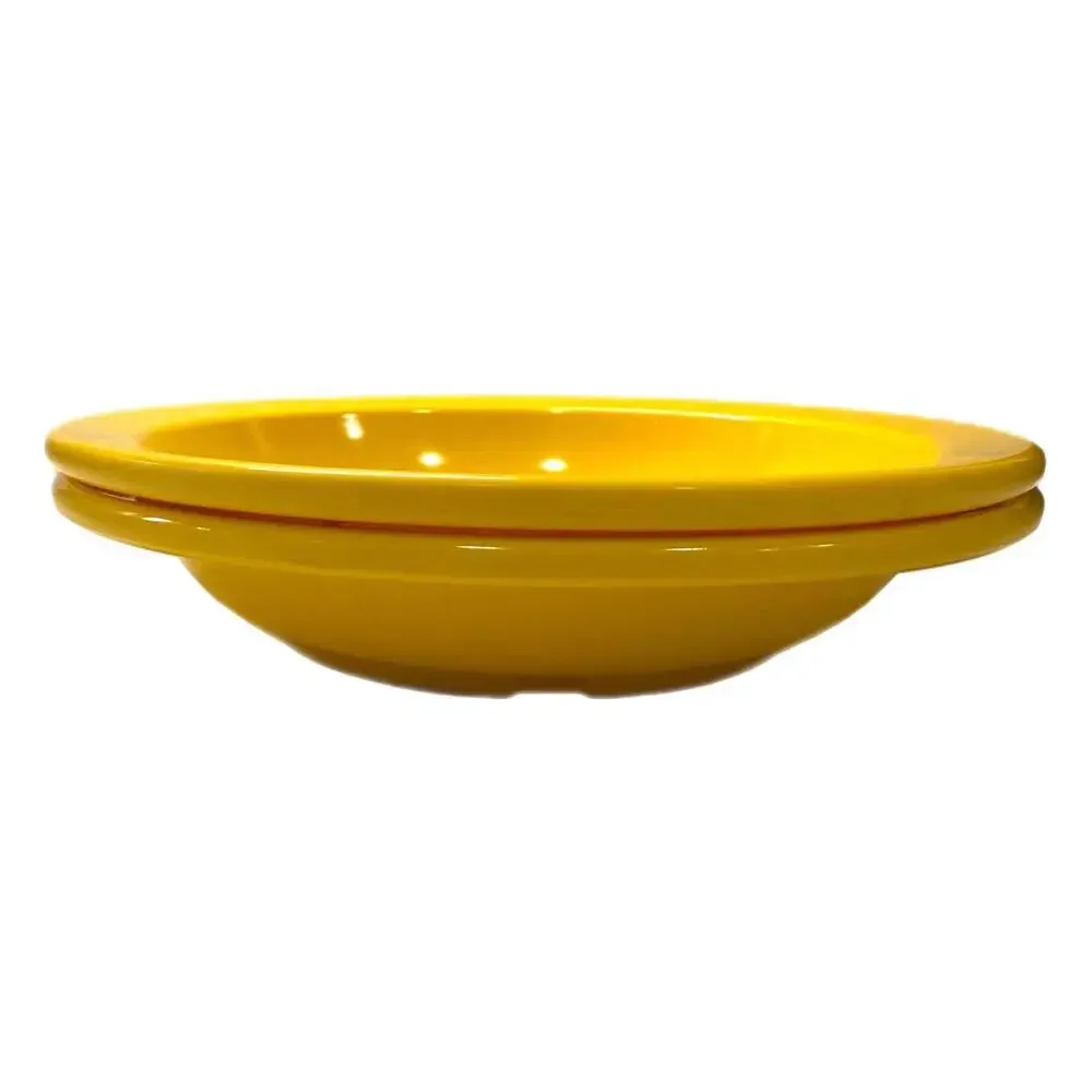 Set of 2 Vintage Dallas Ware Yellow Melamine 7.5” Bowls